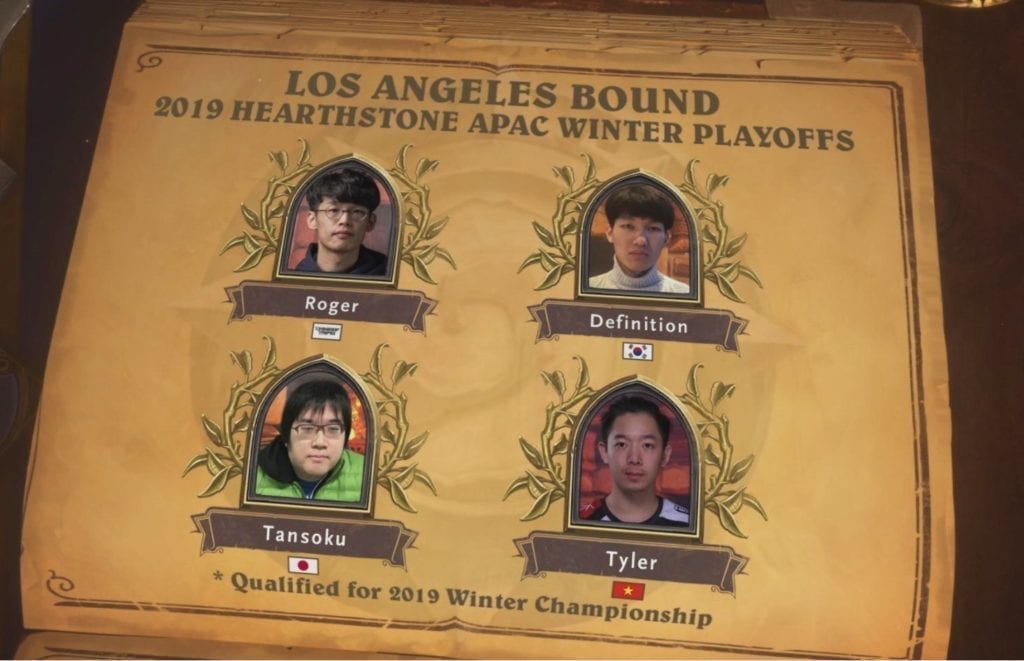 Hearthstone HTC Winter Championship Japan APAC