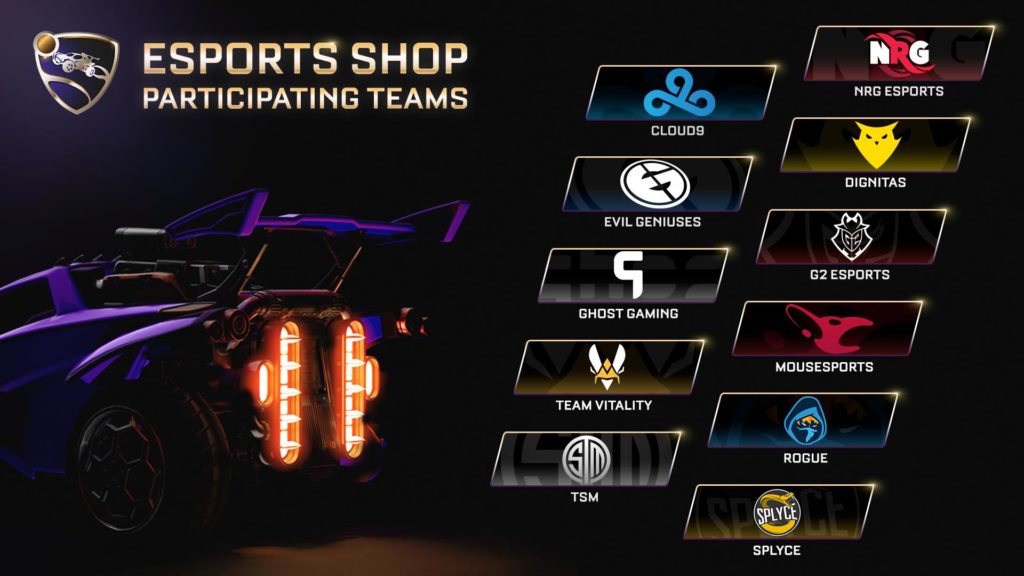 Rocket League Esports Shop officially unveiled RLCS