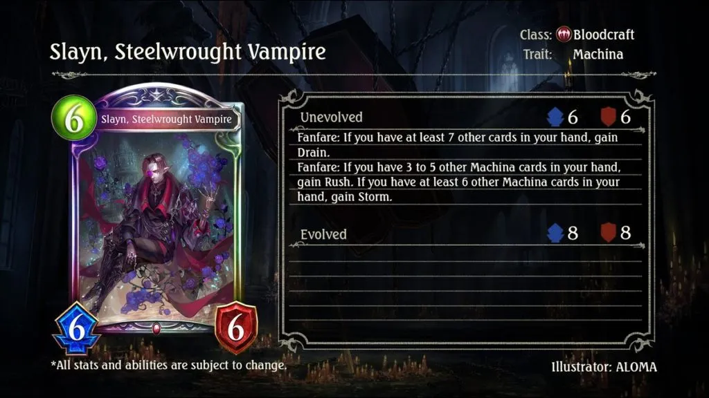 Shadowverse Steel Rebellion Slayn, Steelwrought Vampire