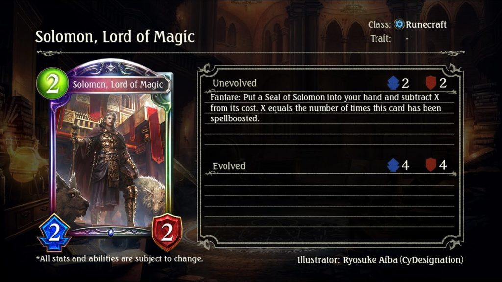 Shadowverse Steel Rebellion Solomon, Lord of Magic