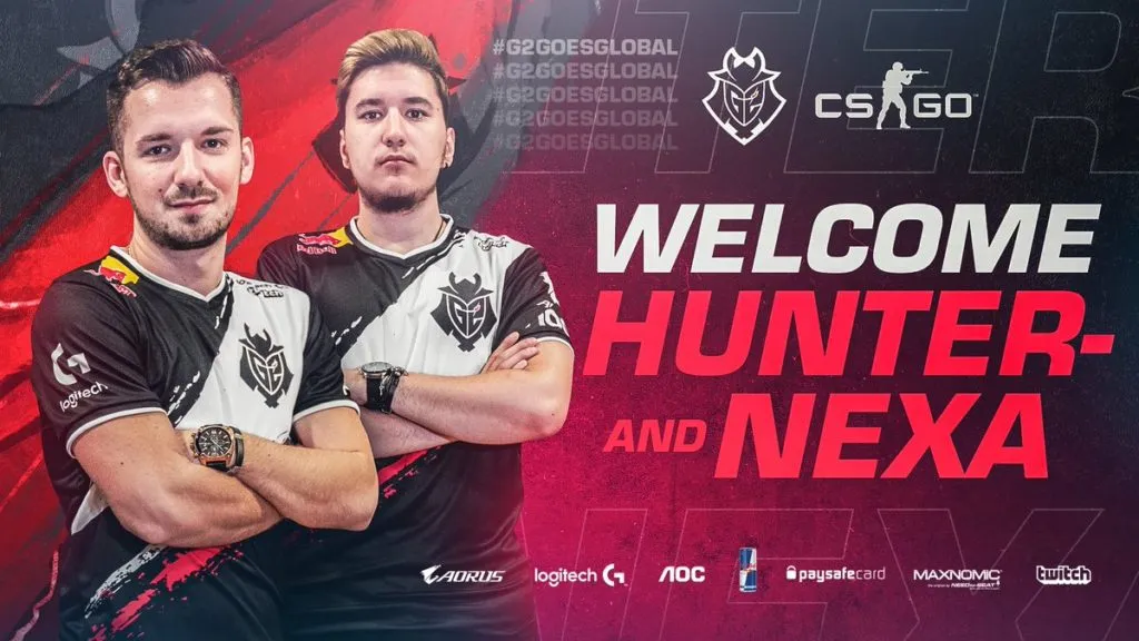 G2 Esports sign hunter and nexa to CSGO roster