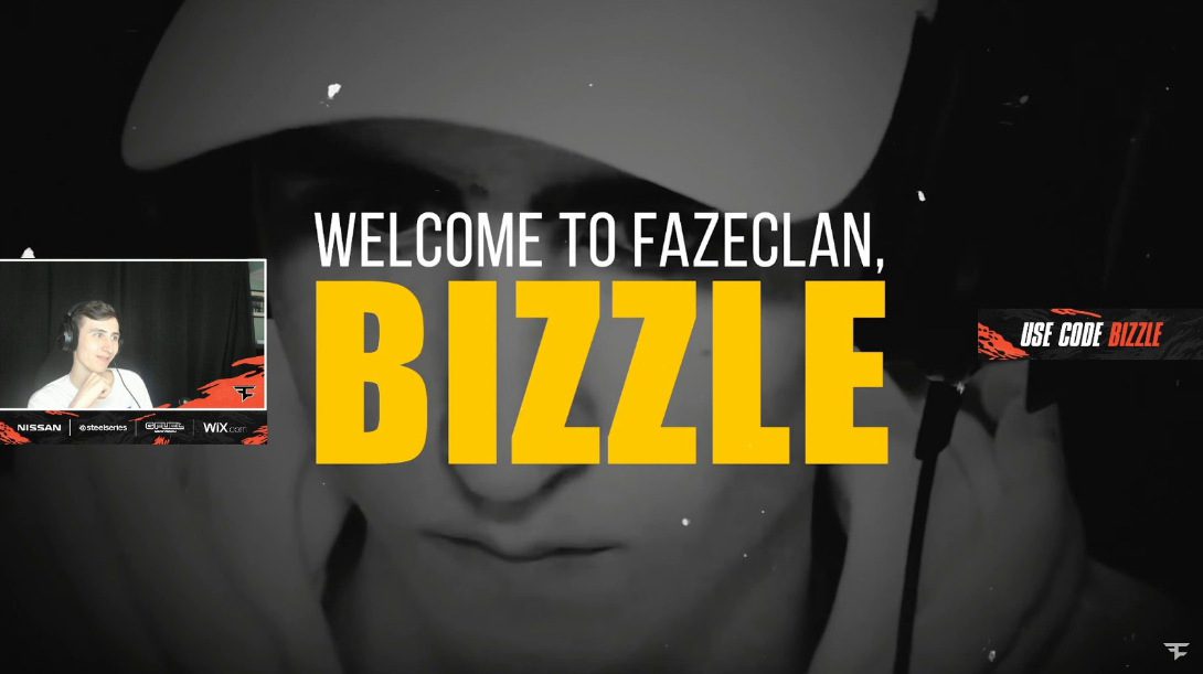 Bizzle is recruited by FaZe Clan soon after leaving Ghost Gaming
