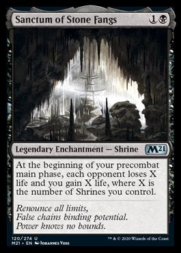 MTG Core Set 2021 spoilers shrine Sanctum of Stone Fangs
