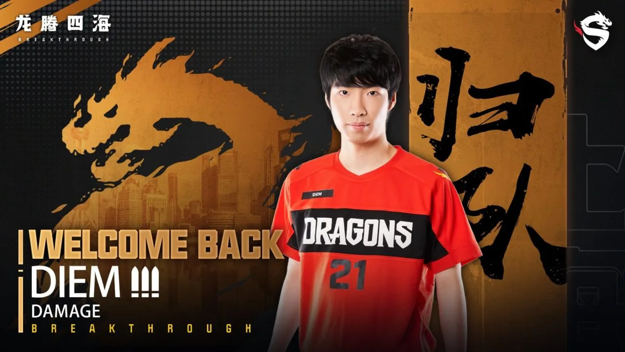 Diem, re-signing to the Dragons.