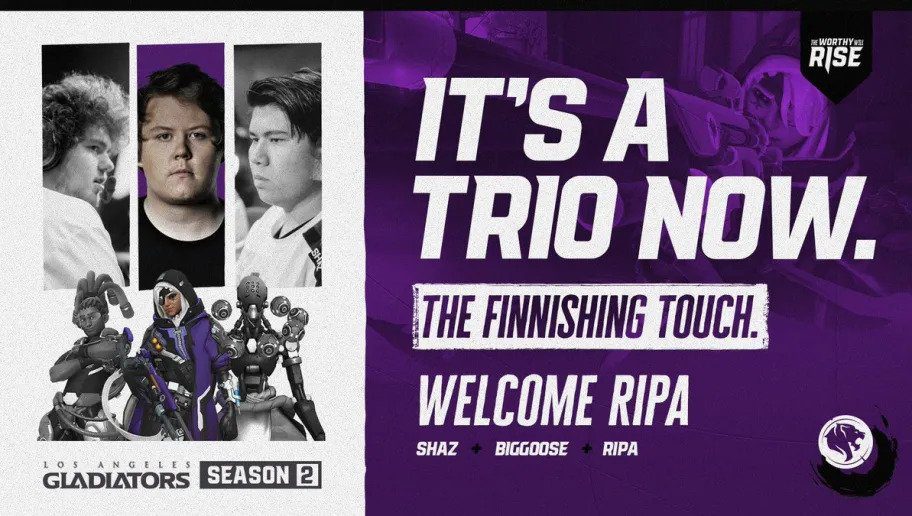 Ripa joins the LA Gladiators.