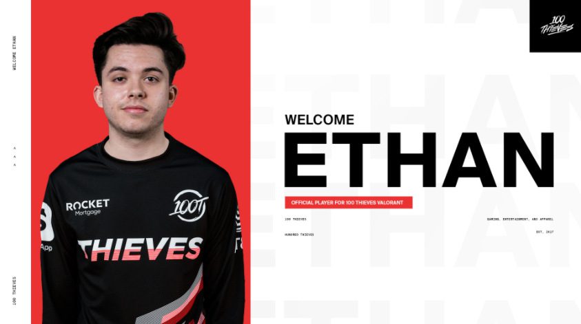 Ethan joins 100 Thieves Valorant