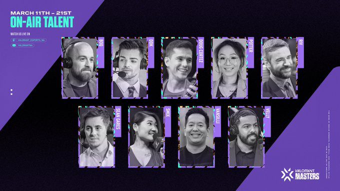 Broadcast talent for NA Masters