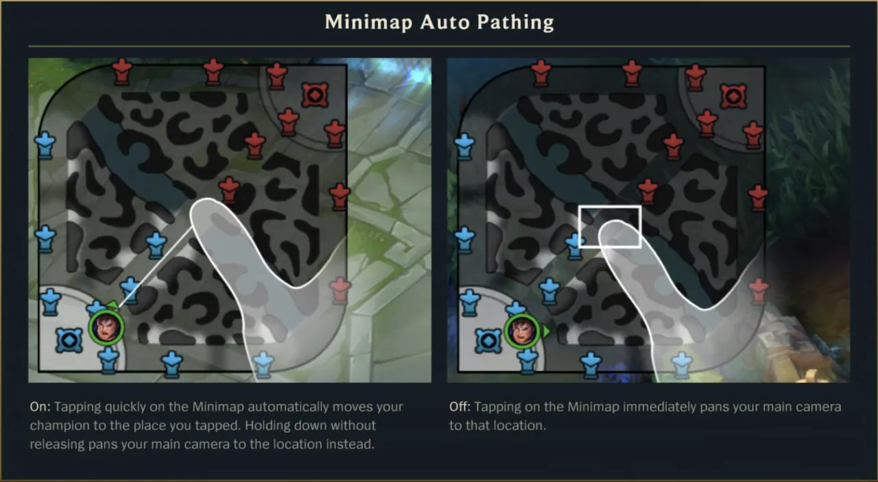 Minimap settings in League of Legends: Wild Rift