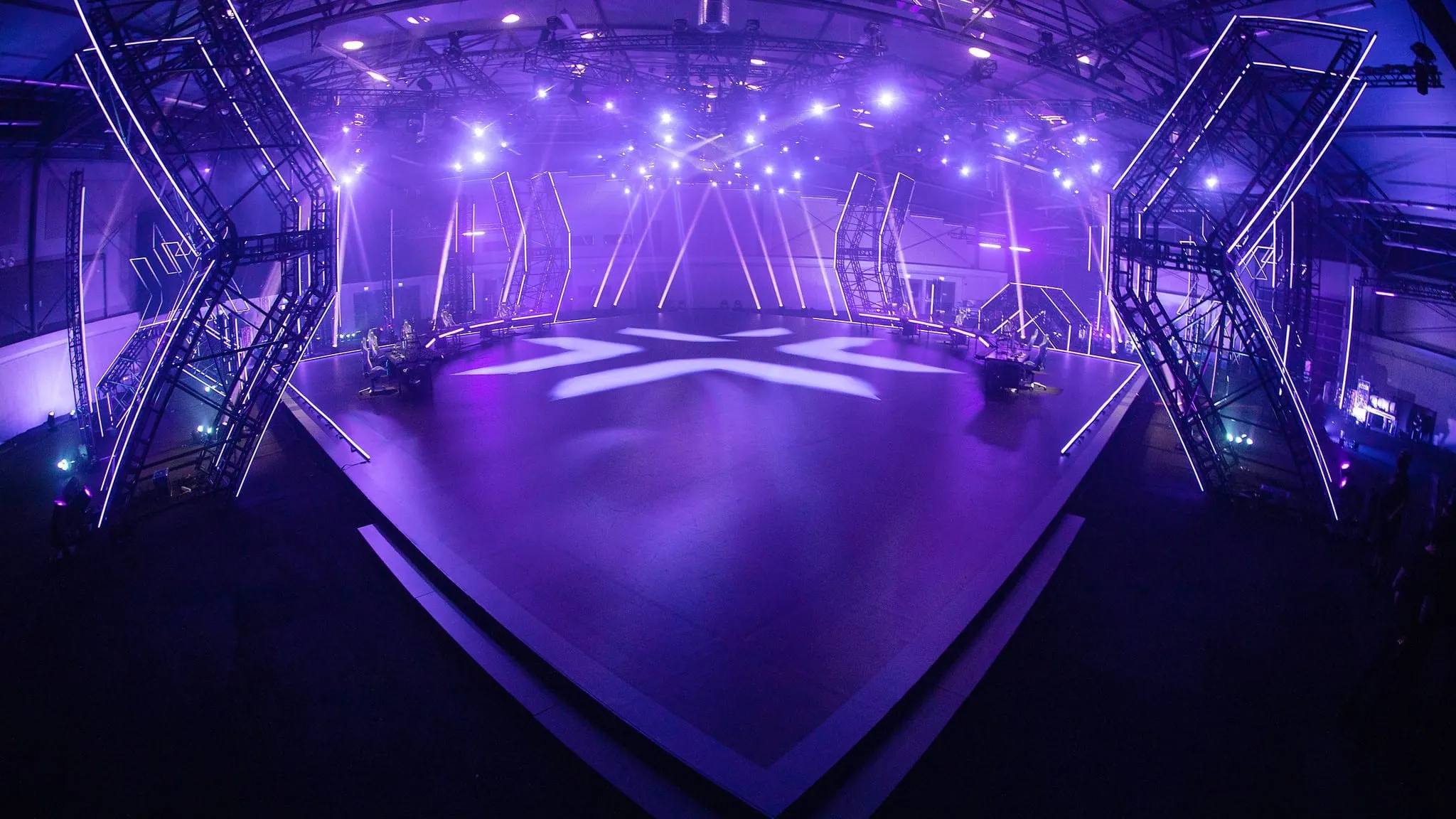 The VALORANT Masters 2 stage as the casting occurs remotely