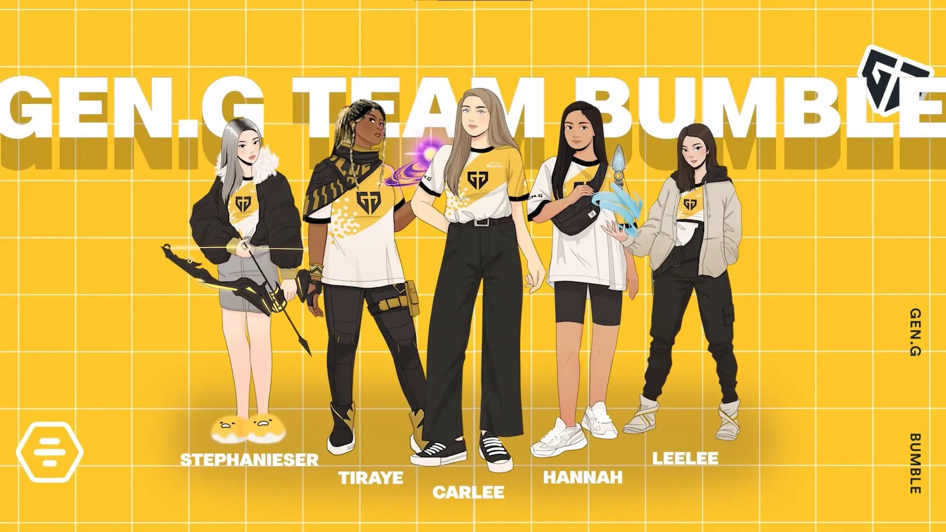 Gen.G Esports Female VALORANT roster animated