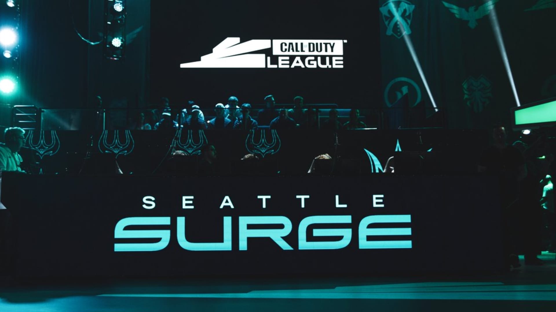 Seattle surge logo over an area