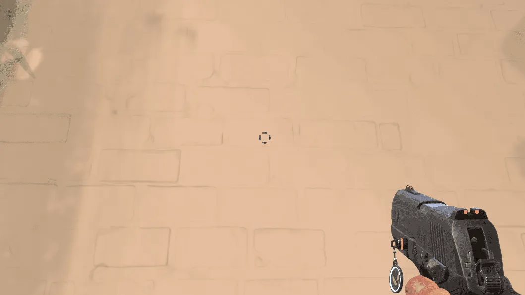 A green circle crosshair in VALORANT