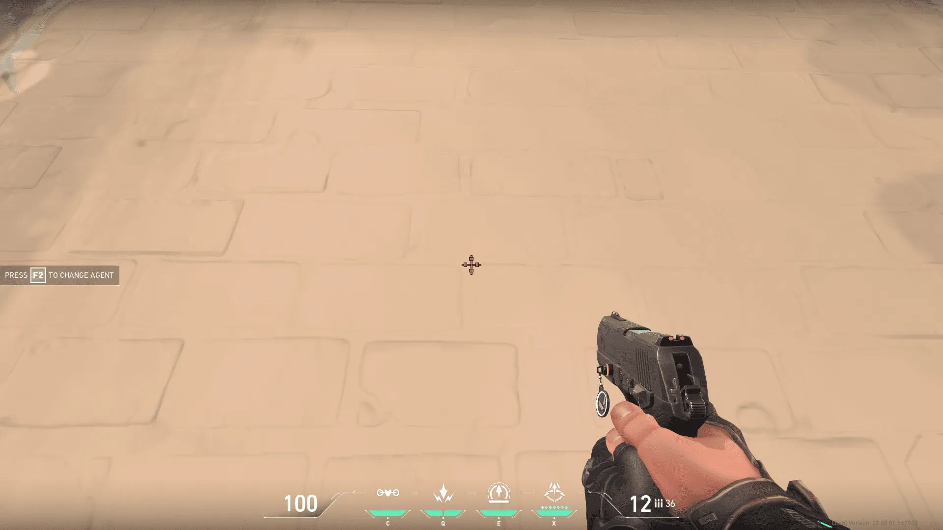 A red VALORANT crosshair.