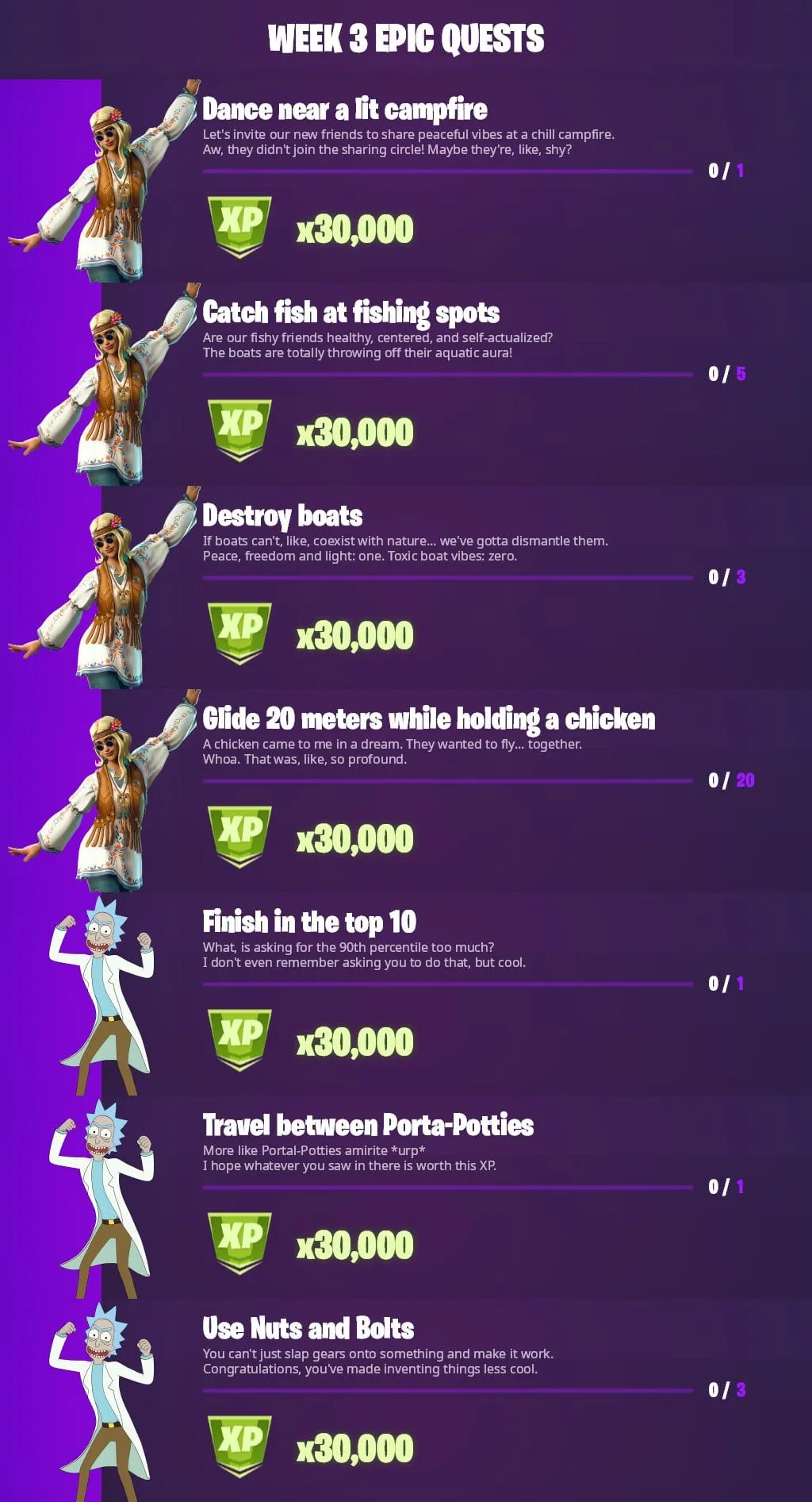 Fortnite week 3 challenges