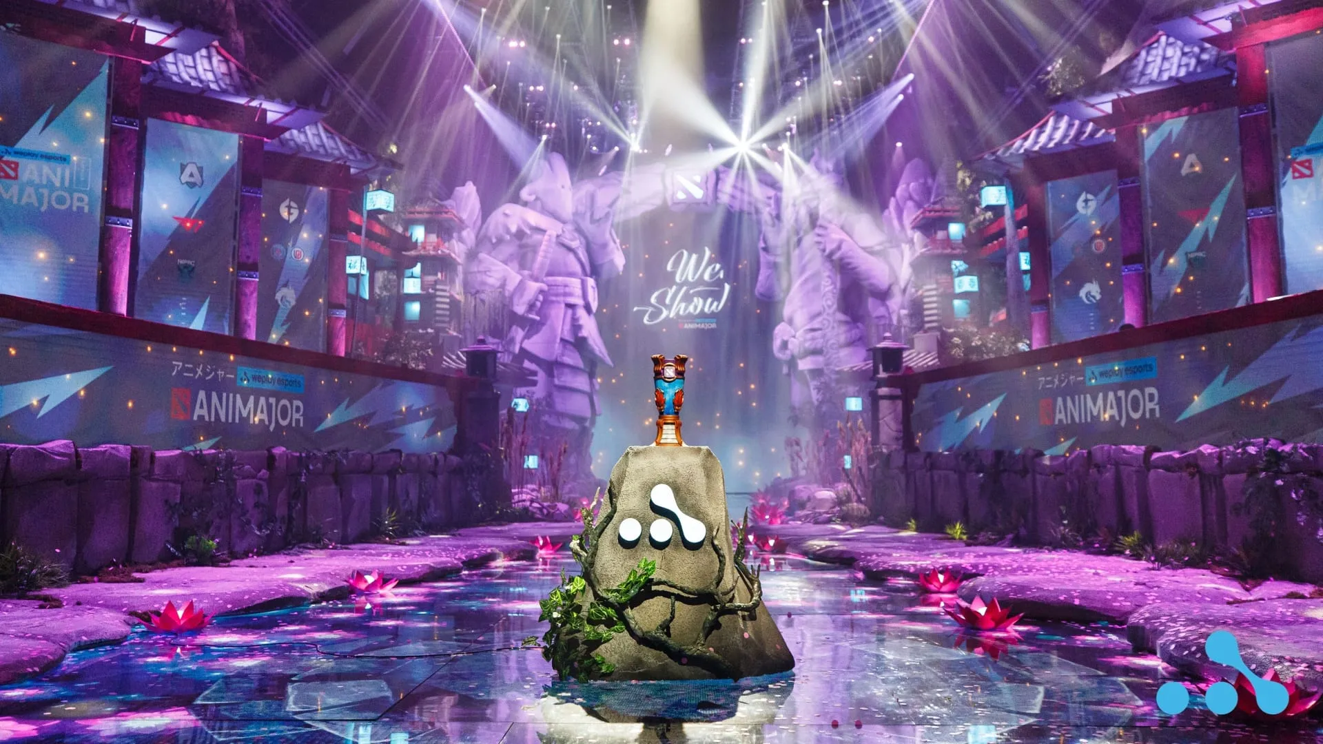 WePlay AniMajor stage and trophy