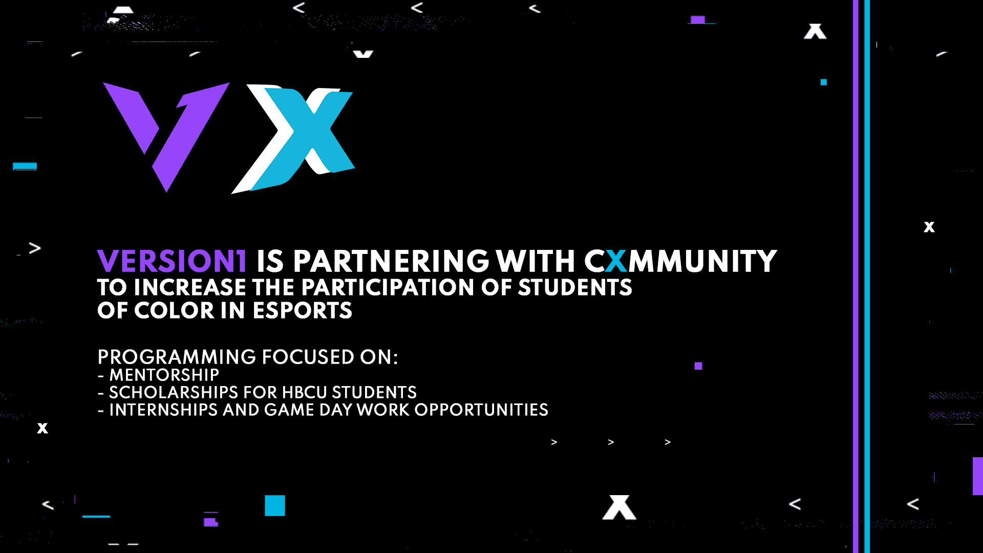 version1 and cxmmunity announcement