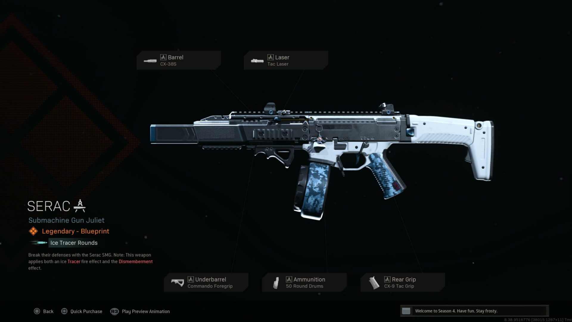 The gun model for the CX9 in Warzone for its loadout