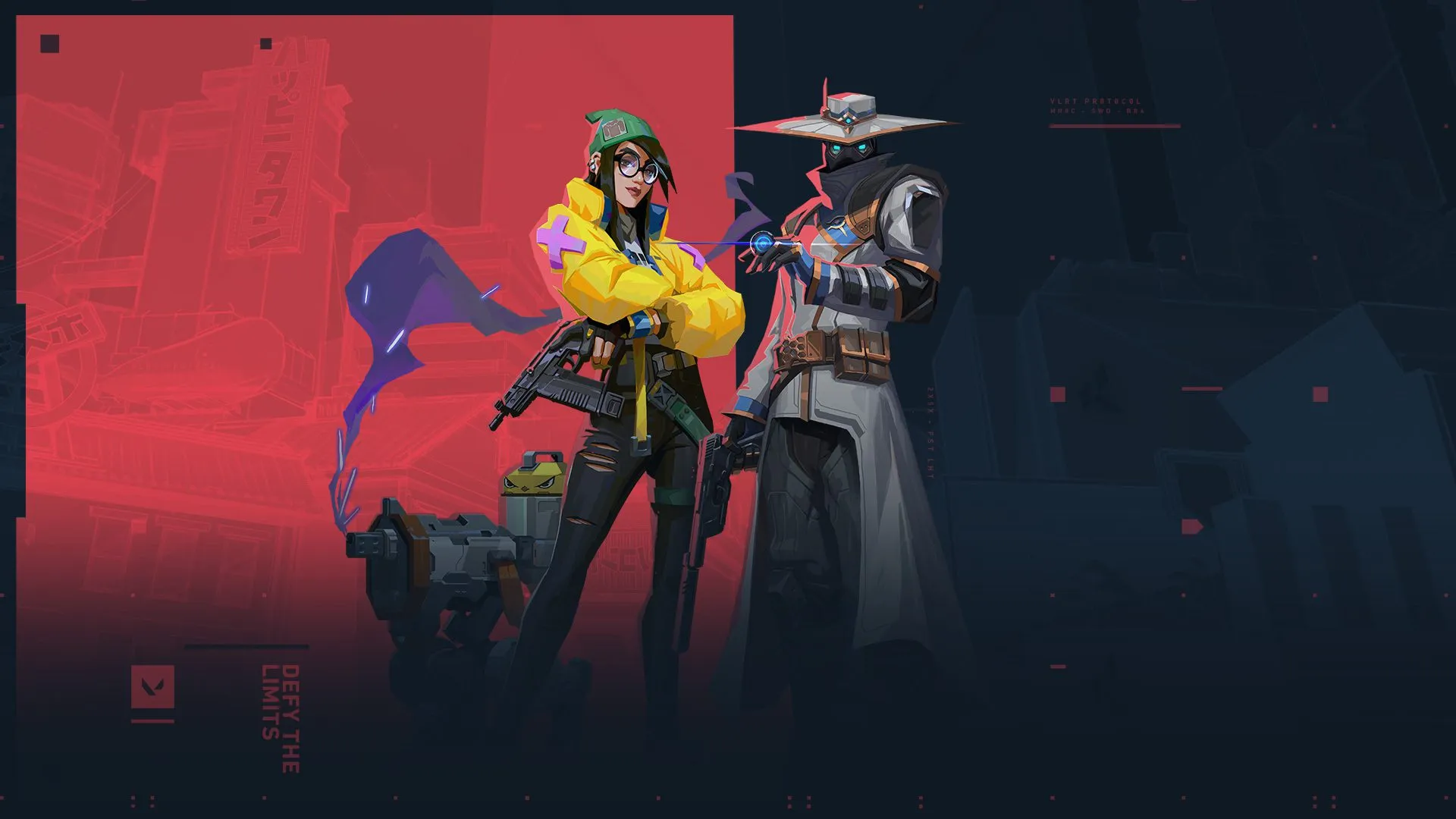 VALORANT Cypher and Killjoy pose