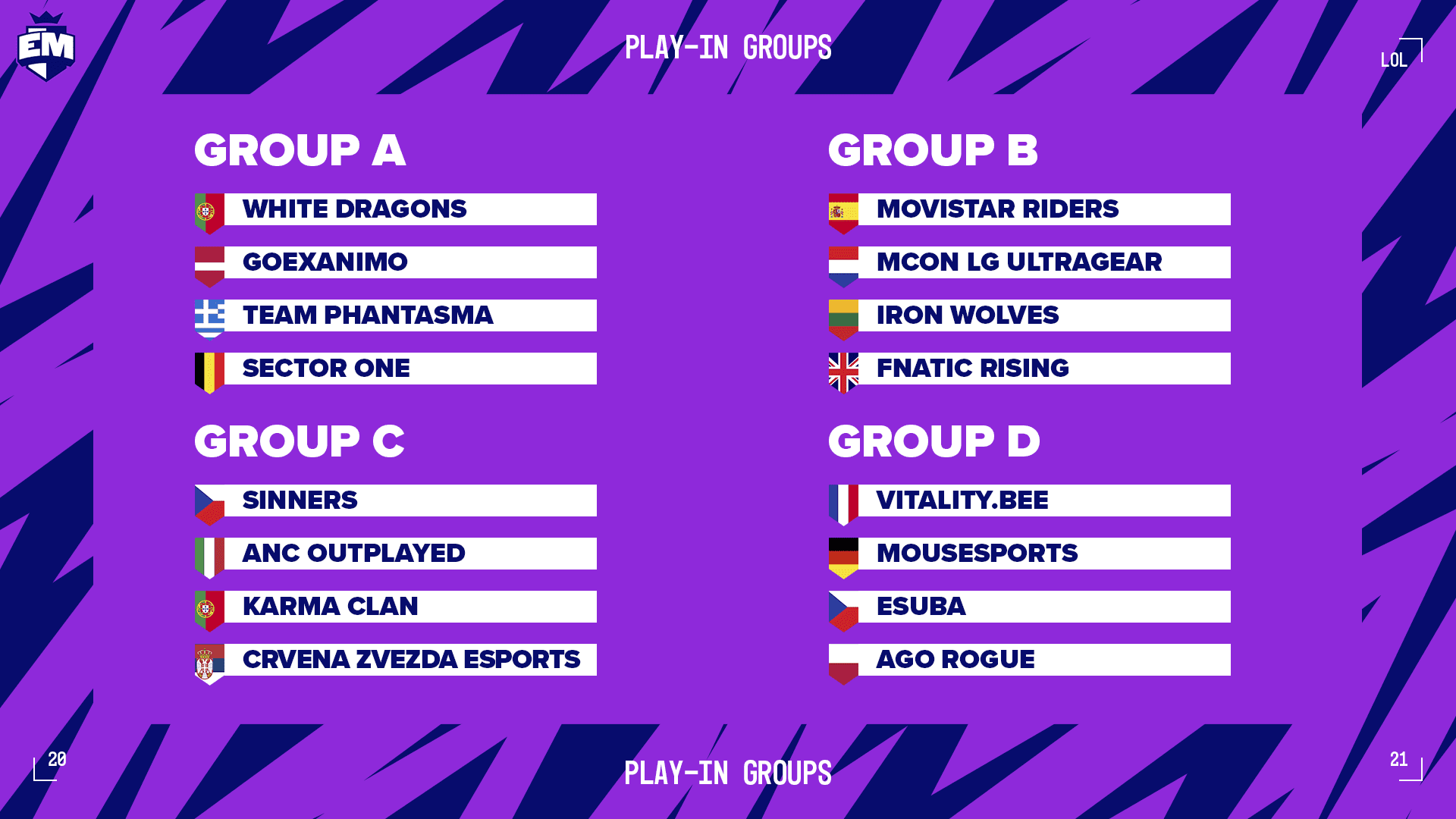 EU Masters Play-Ins