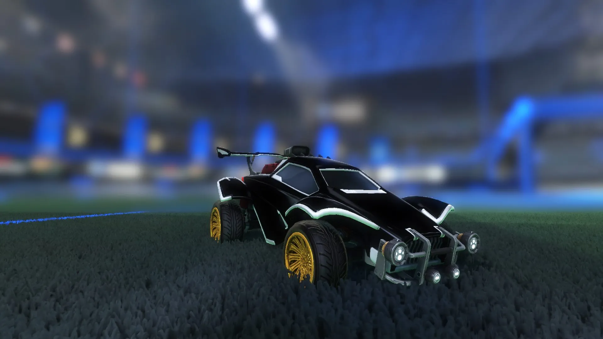 Rocket League black octane battle-car with bakkesmod AMA