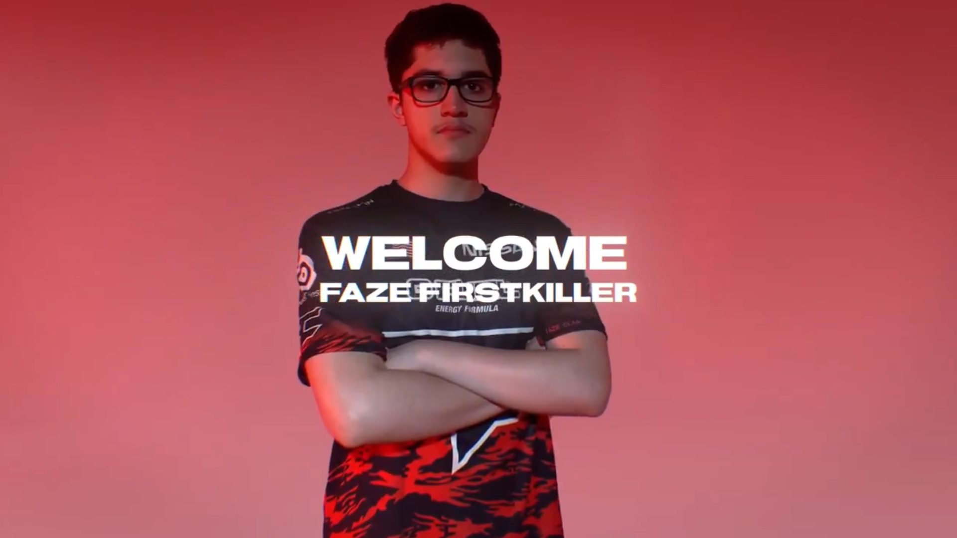 Firstkiller as he poses for the signing for FaZe Clan
