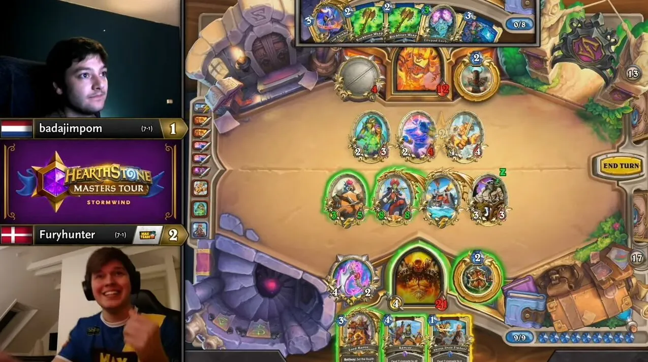 Badajimpom versus Furyhunter in Hearthstone Masters Tour Stormwind