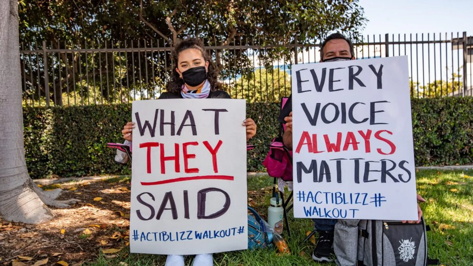 Blizzard Activision employees protest