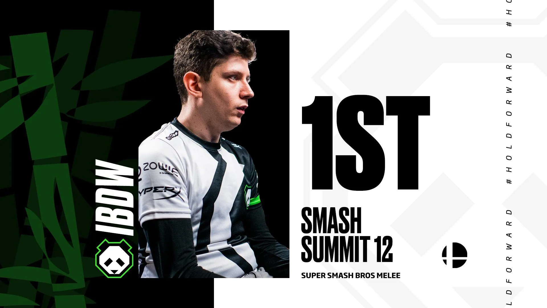 A graphic commemorating iBDW's first-place finish at Smash Summit 12.