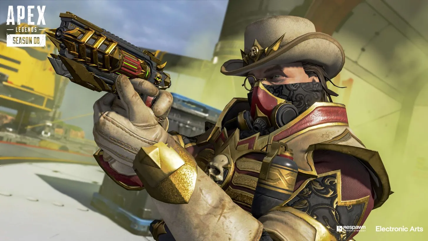 Screenshot of Caustic from Apex Legends, one of the best Legends to play in Winter Express