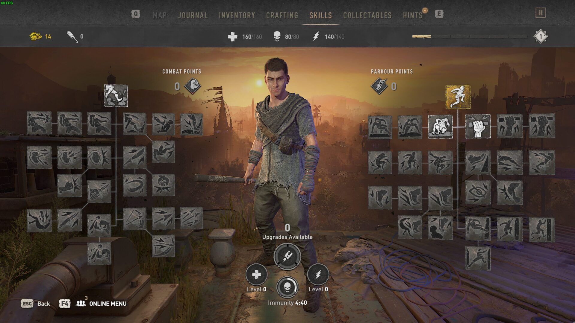 Dying Light 2 Stay Human Skill Point screen