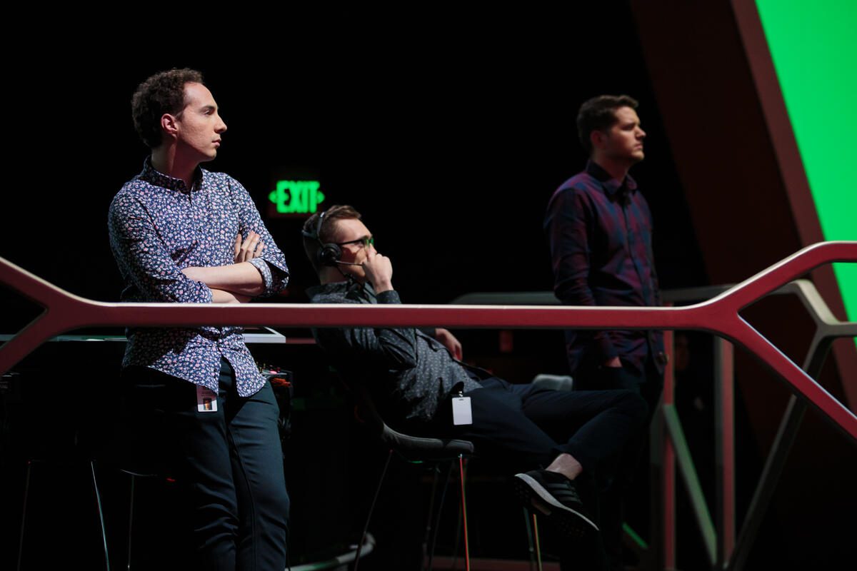 Sideshow, Bren, and Puckett at during the 2019 Overwatch League season