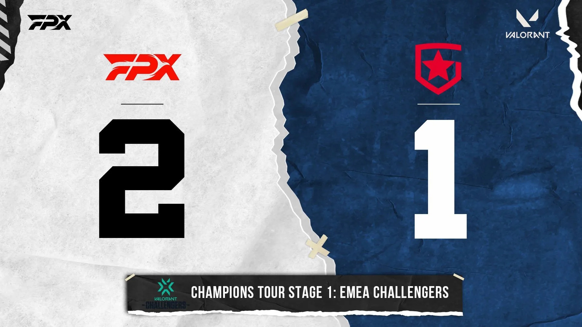 fpx vs. gambit jerseys beside one another for vct