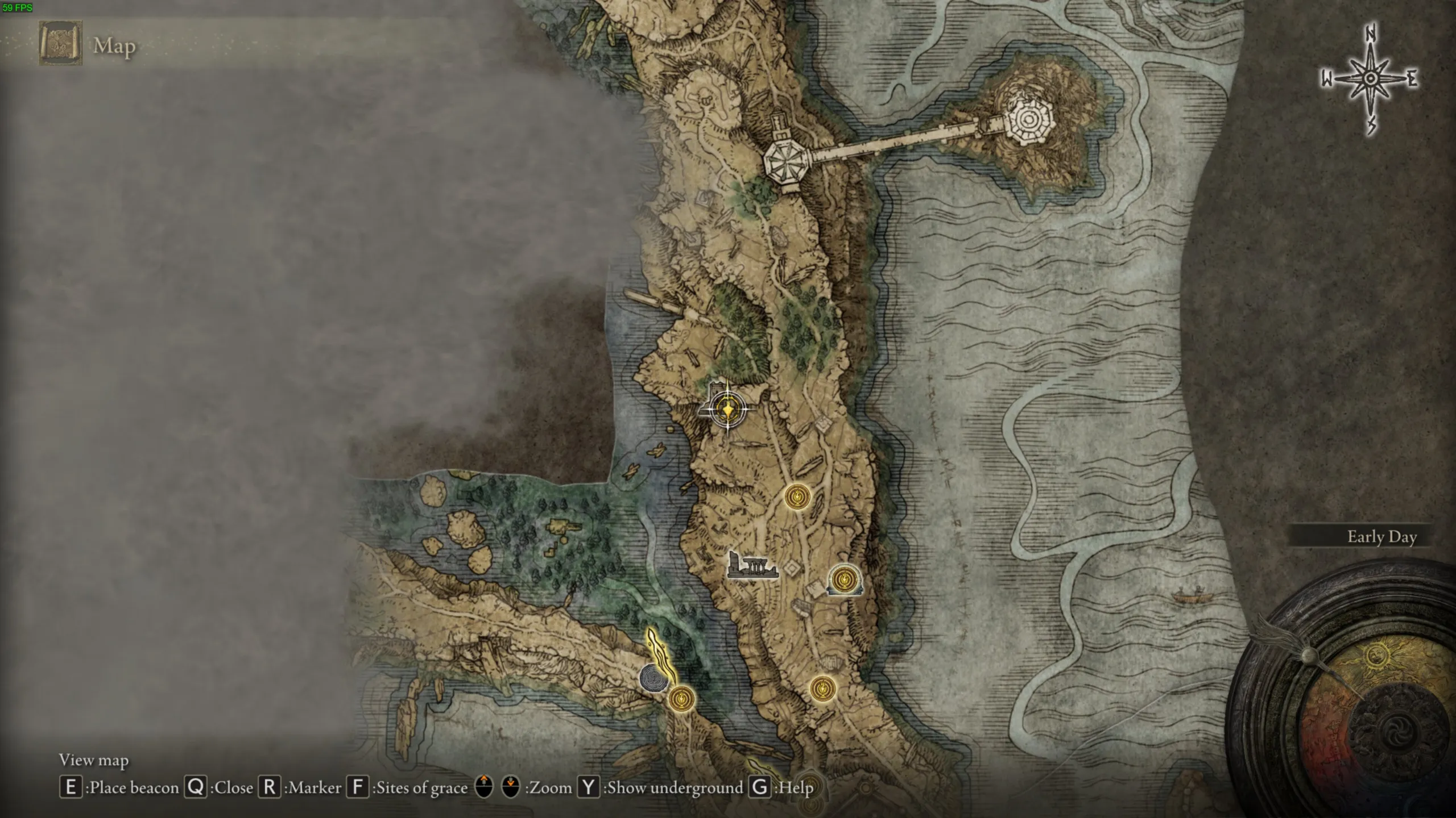 The location of the camp with the staff in Elden Ring