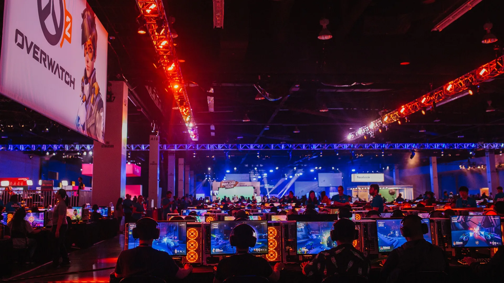 Fans play Overwatch at BlizzCon 2019. Activision Blizzard employees formed an anti-discrimination committee.