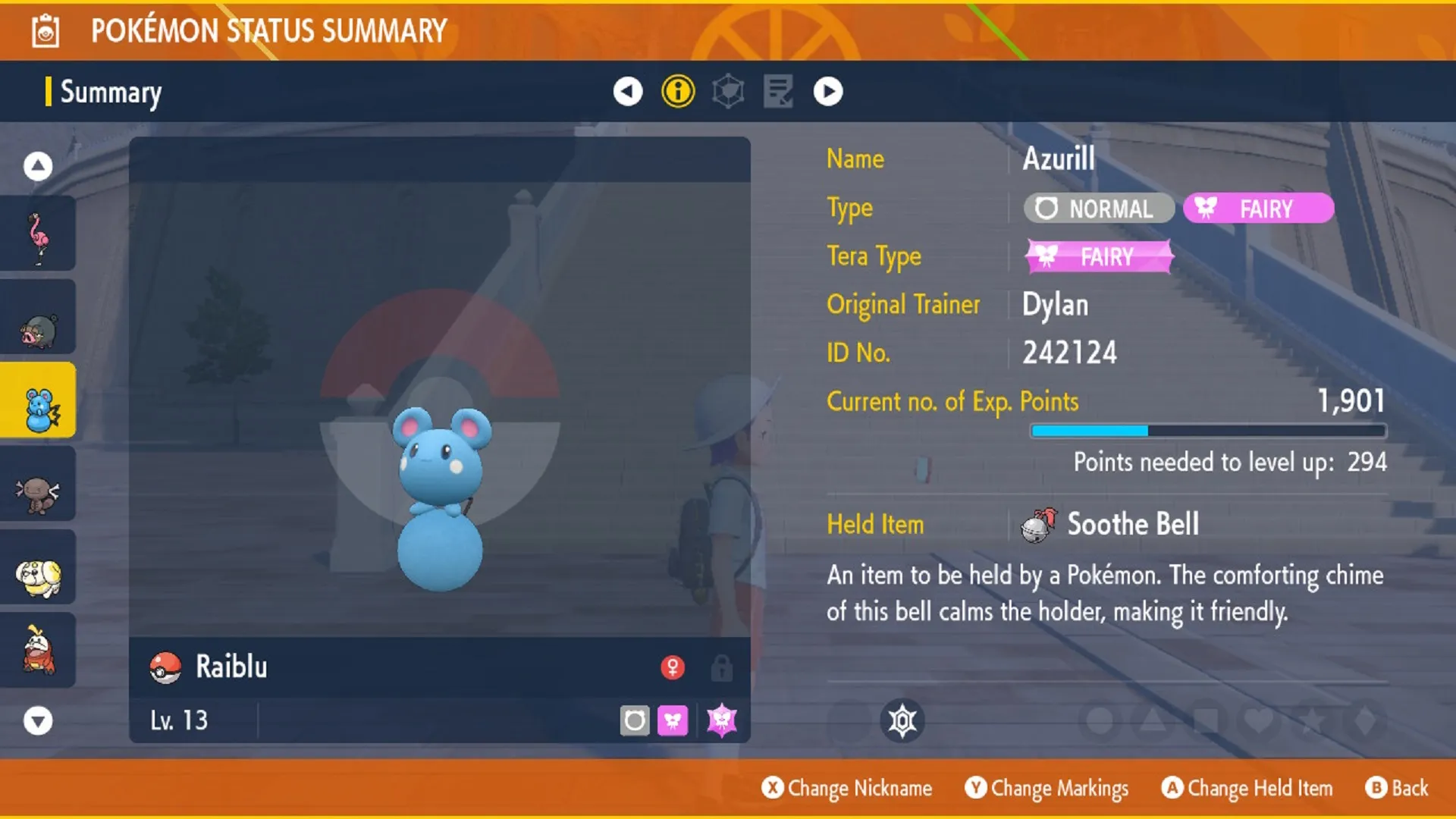 Azurill in Pokémon Scarlet and Violet