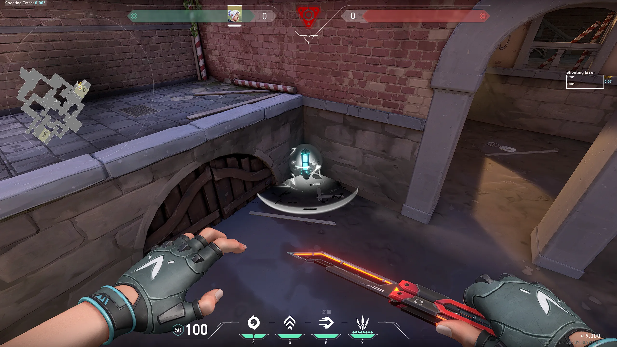 The Spike planted on Ascent