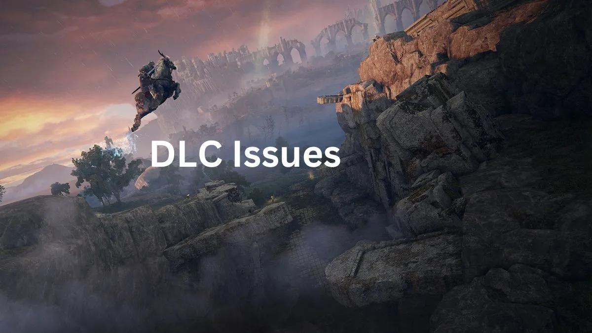 A horse jumps over DLC issues representing playesr unable to access Shadow of the Erdtree