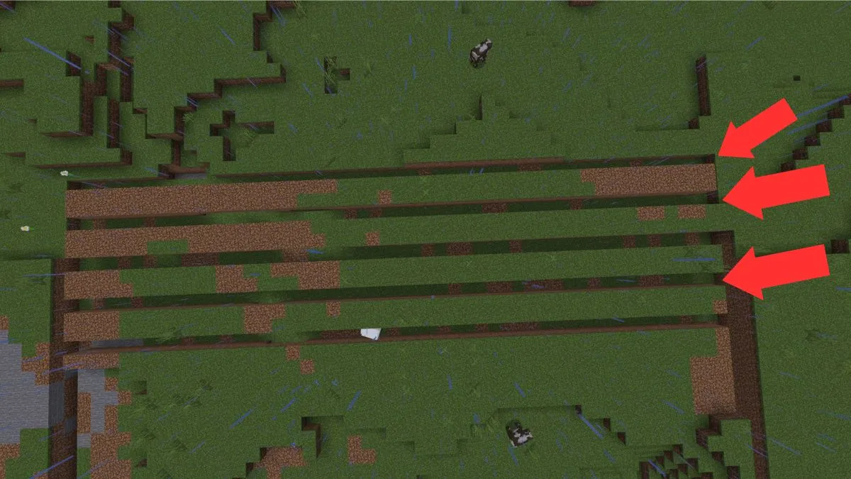 A strip mine for finding Diamonds in Minecraft.